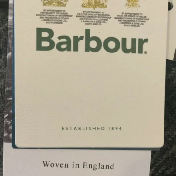 Barbour Men's NEWBROUGH TARTAN Leather Gloves MSRP$100 Bla/Grey Woven In England